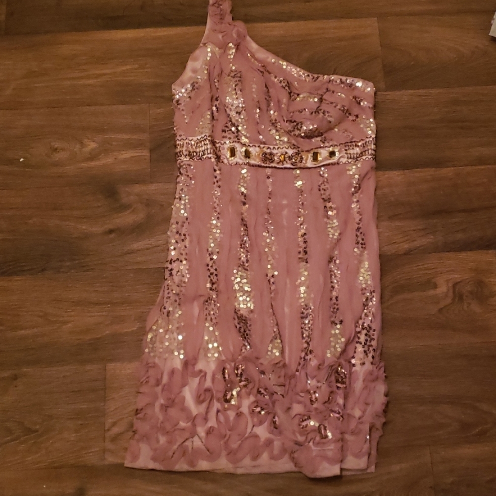 Strapless dress. Classy, can be worn for a wedding